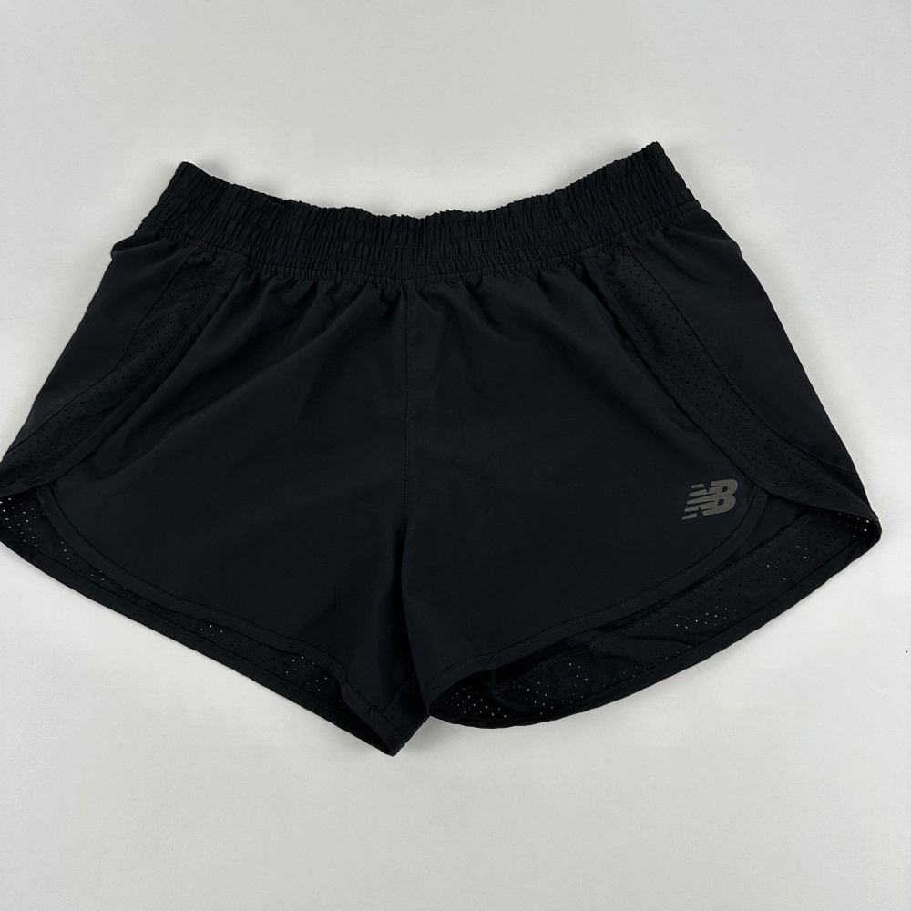 New Balance Athletic Running Shorts Womens Black Lined